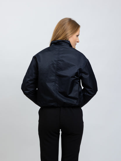 BOMBER JACKET WITH CONTRASTING LINING