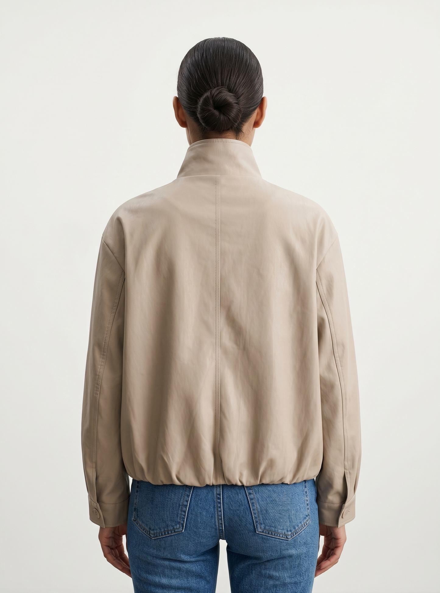 FAUX LEATHER BOMBER JACKET