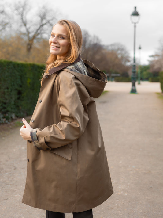 PARKA DOUBLURE CARREAUX AVEC CAPUCHE