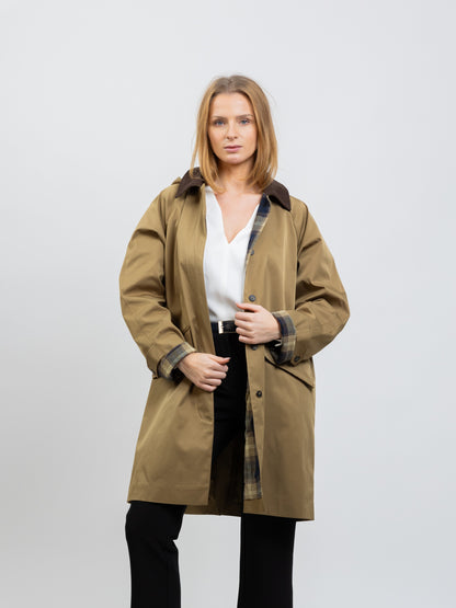 PARKA À CARREAUX AVEC CAPUCHE