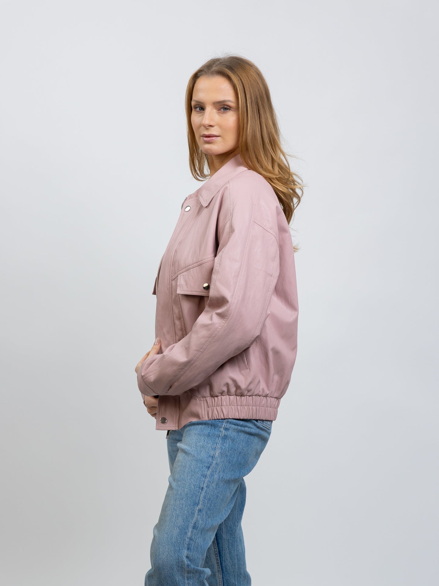 CHAQUETA DE CUERO SINTÉTICO