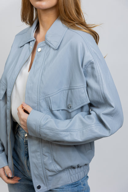 CHAQUETA DE CUERO SINTÉTICO