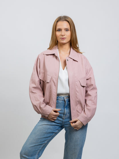 CHAQUETA DE CUERO SINTÉTICO