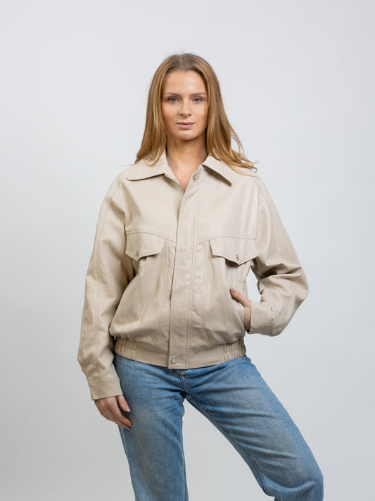 CHAQUETA DE CUERO SINTÉTICO