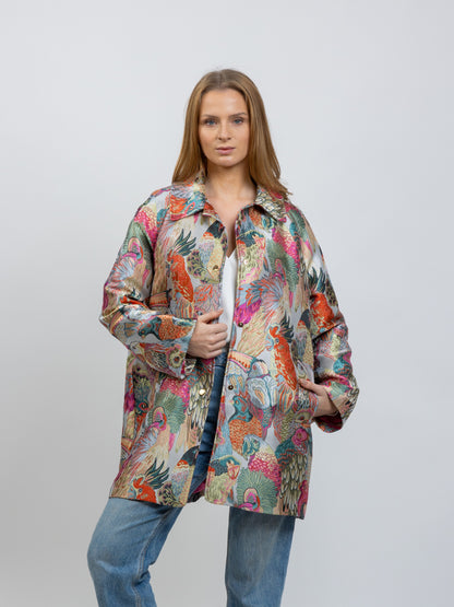 METALLIC JACQUARD PATTERN COAT