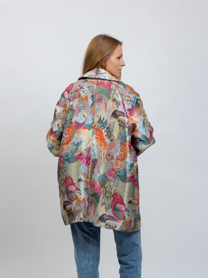 METALLIC JACQUARD PATTERN COAT