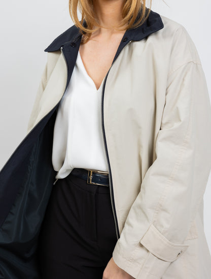 CONTRASTING HOODED PARKA