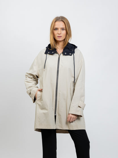 CONTRASTING HOODED PARKA