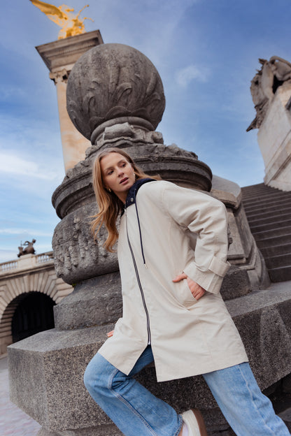 CONTRASTING HOODED PARKA