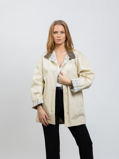 REVERSIBLE CHECKED PARKA