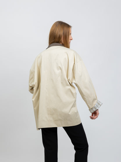 REVERSIBLE CHECKED PARKA