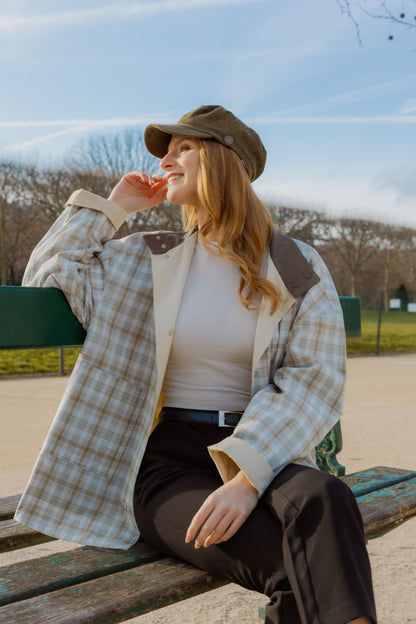 REVERSIBLE CHECKED PARKA