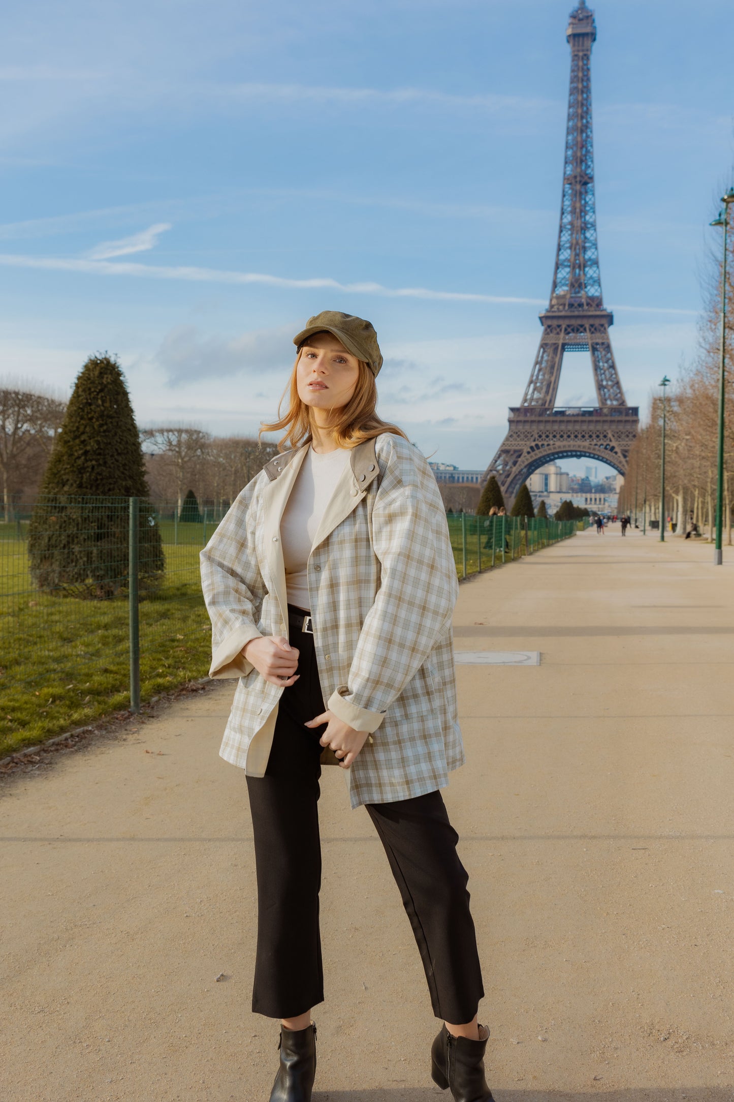 REVERSIBLE CHECKED PARKA