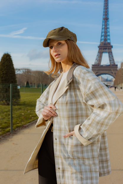 REVERSIBLE CHECKED PARKA