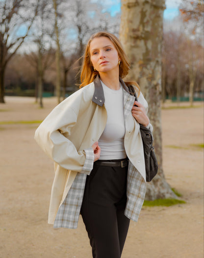 REVERSIBLE CHECKED PARKA