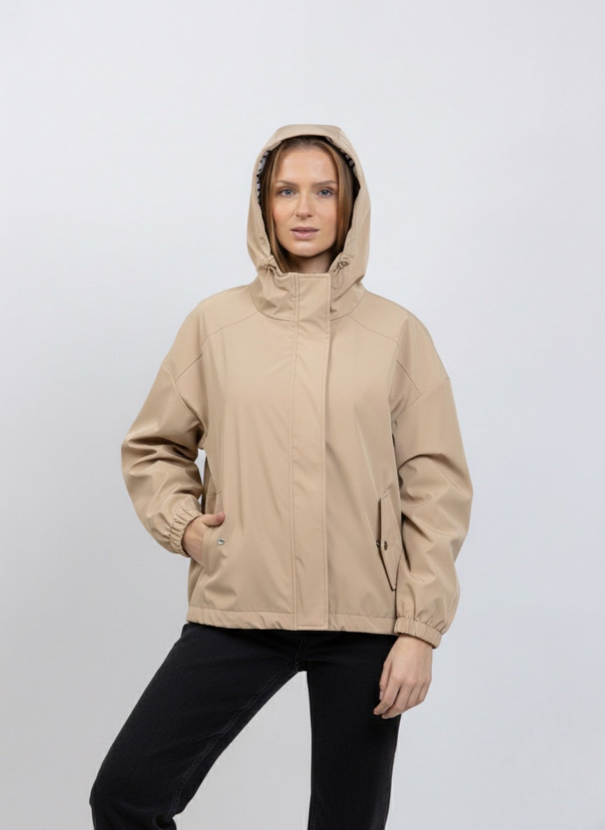 PARKA DE LLUVIA A RAYAS