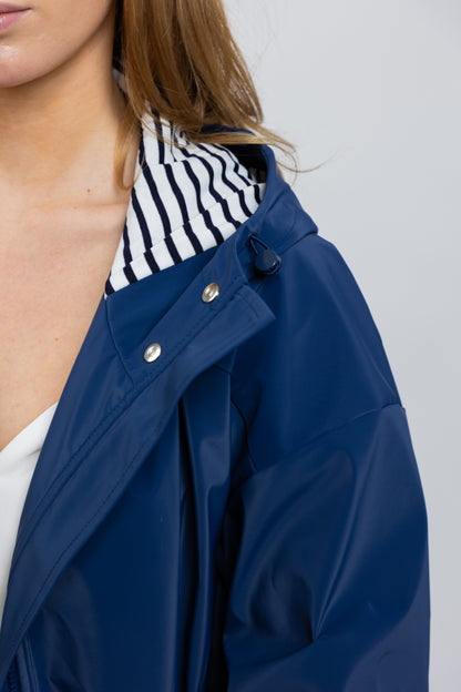 PARKA DE LLUVIA A RAYAS