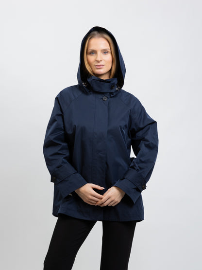 PANELED PARKA WITH CHECK PATTERN