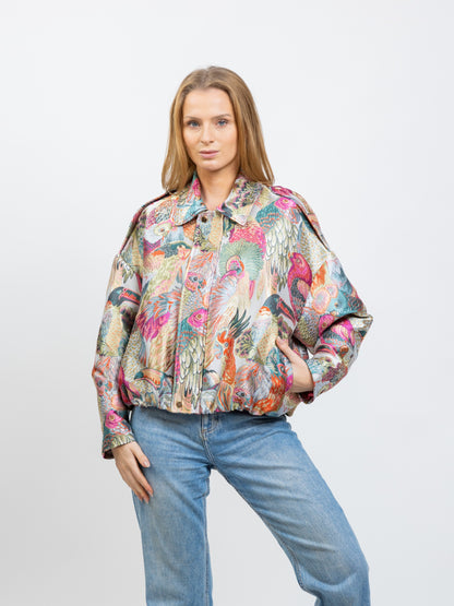 VESTE À MOTIF JACQUARD MÉTALLISÉ