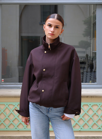 BLOUSON BOMBER A COL MONTANT
