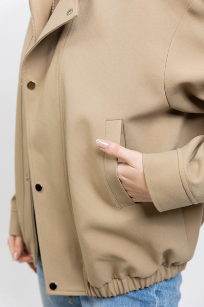 BLOUSON BOMBER A COL MONTANT