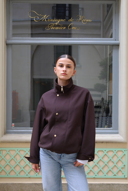 BLOUSON BOMBER A COL MONTANT