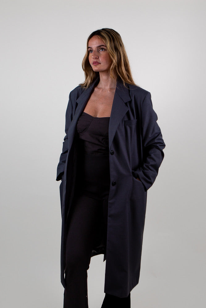 LONG LIGHTWEIGHT BLAZER-STYLE COAT