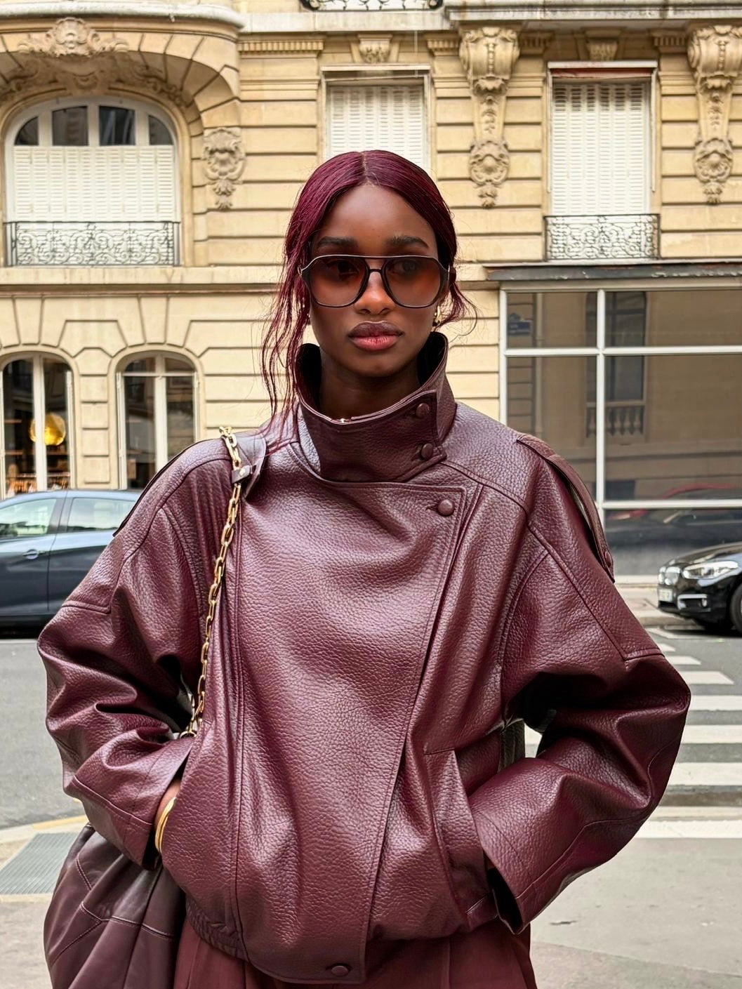 Faux Leather Biker Jacket