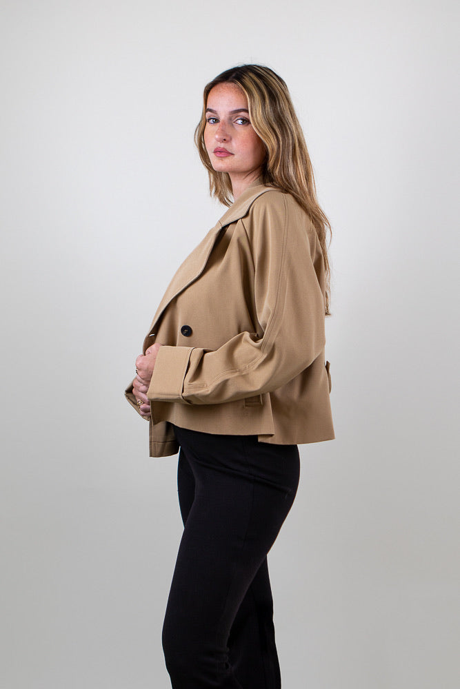 Veste courte style trench