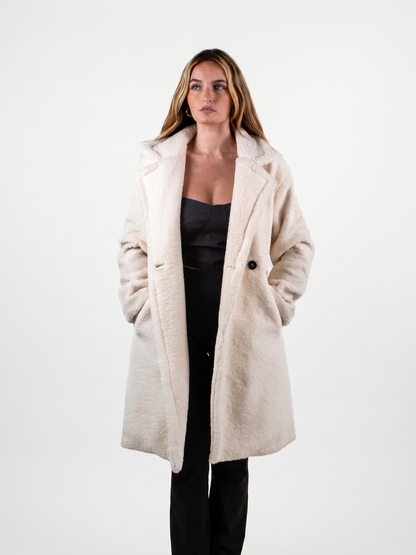 MANTEAU MI-LONG EN MOUMOUTE Femme - K-ZELL PARIS