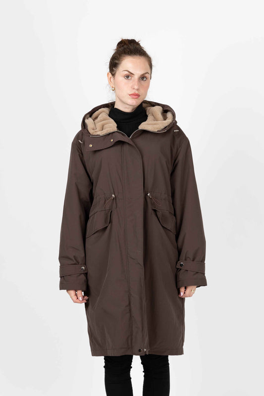 PARKA À CAPUCHE EN FAUSSE FOURRURE Femme - K-ZELL PARIS