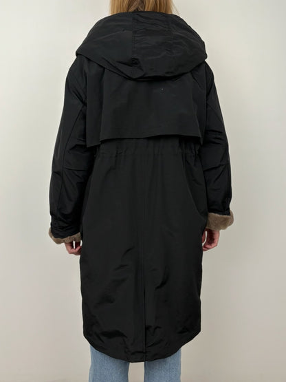 PARKA WITH FAUX FUR HOOD