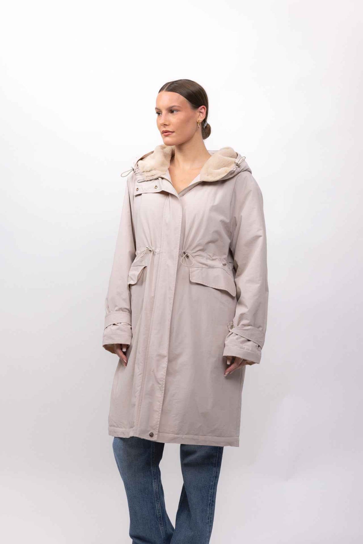 PARKA À CAPUCHE EN FAUSSE FOURRURE Femme - K-ZELL PARIS