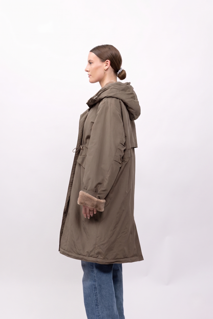 PARKA À CAPUCHE EN FAUSSE FOURRURE Femme - K-ZELL PARIS