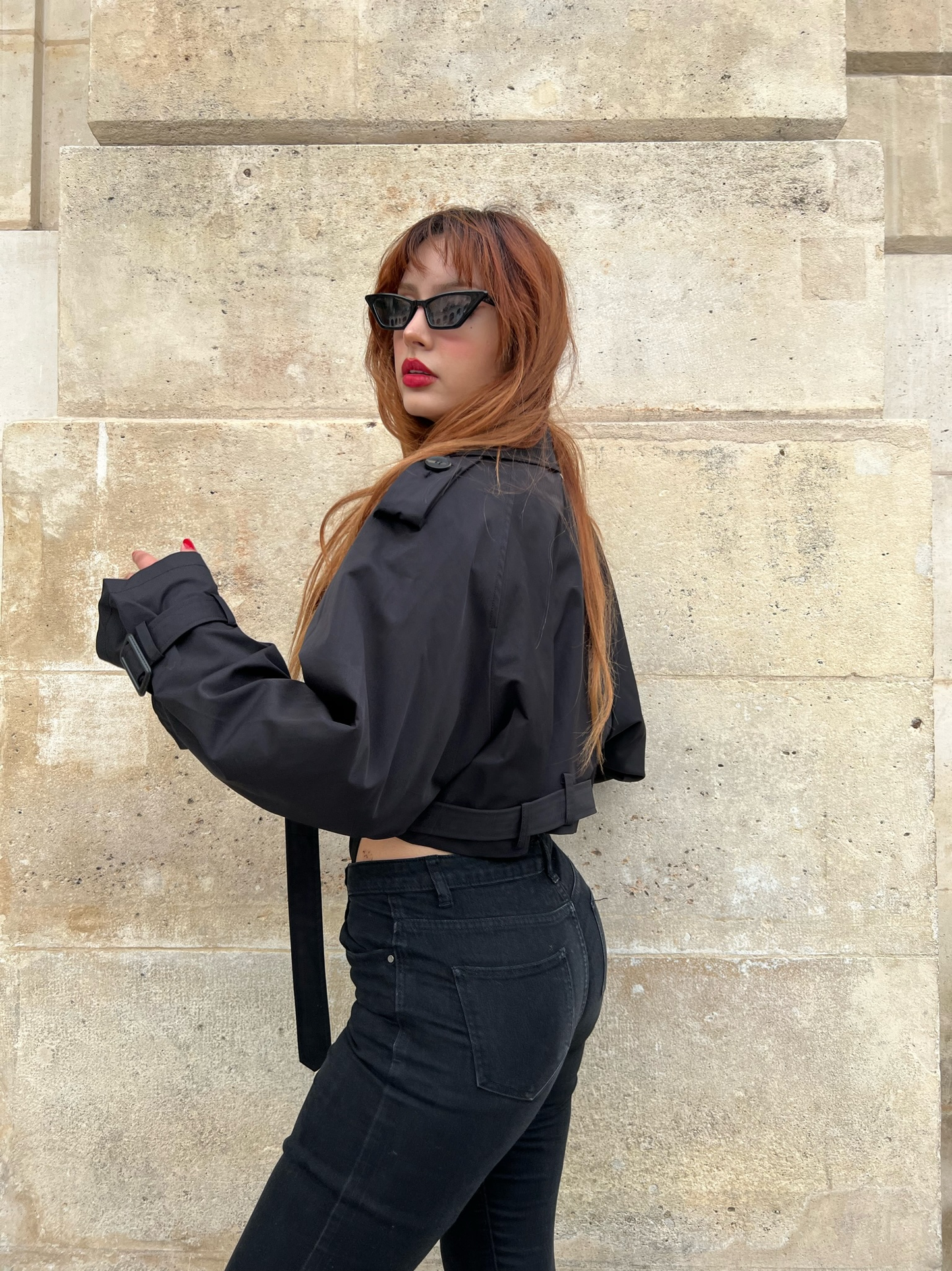 Gabardina corta