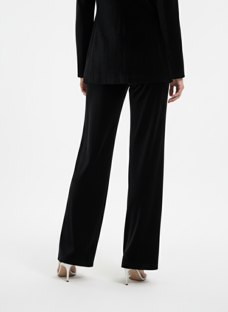 WIDE-LEGGED VELVET PANTS