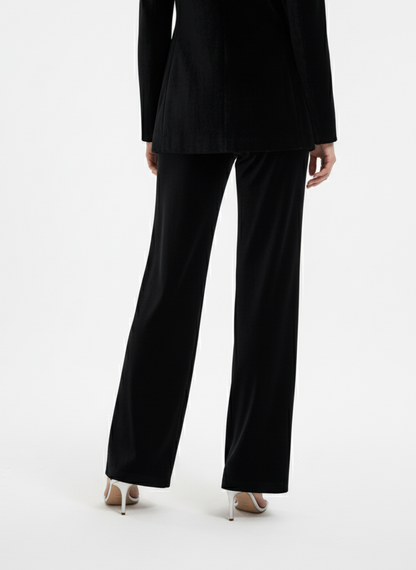 WIDE-LEGGED VELVET PANTS