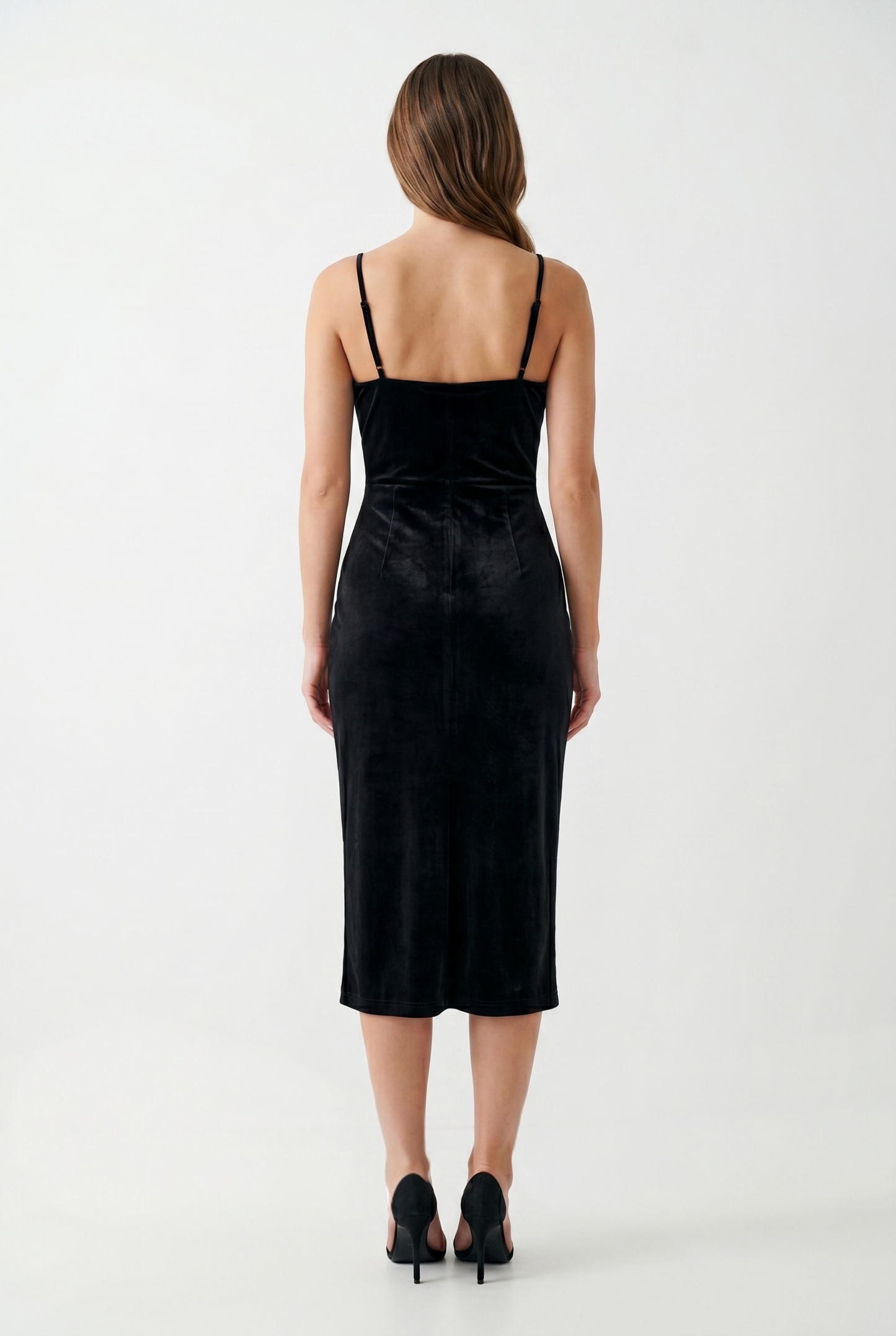 VESTIDO MIDI DE TERCIOPELO
