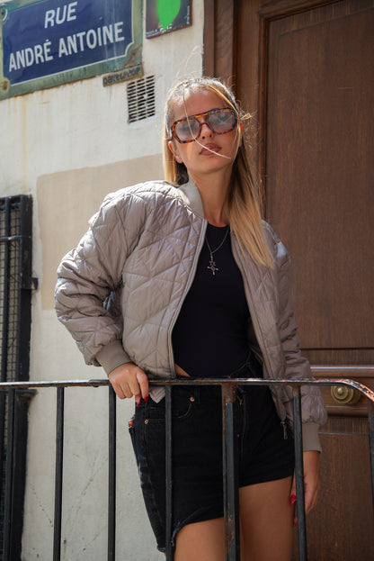 QUILTED BOMBER JACKET
