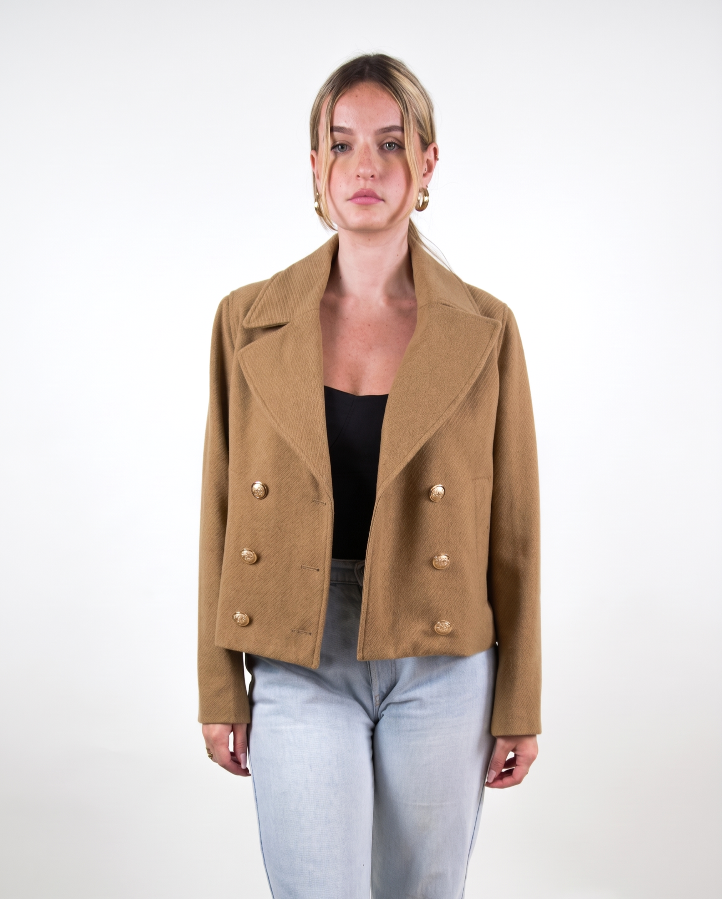 SHORT PEA COAT JACKET
