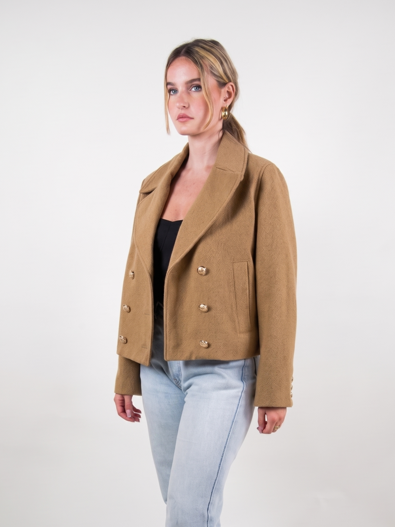 SHORT PEA COAT JACKET