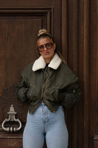 CHAQUETA DE AVIADOR VINTAGE