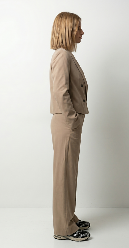 DOUBLE-BREASTED SHORT BLAZER