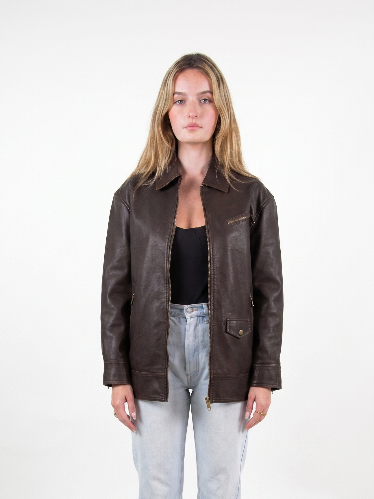VINTAGE FAUX LEATHER JACKET
