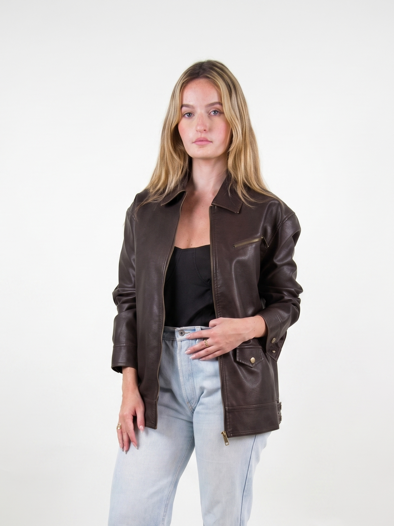 VINTAGE FAUX LEATHER JACKET