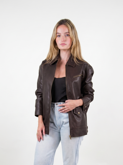 VINTAGE FAUX LEATHER JACKET