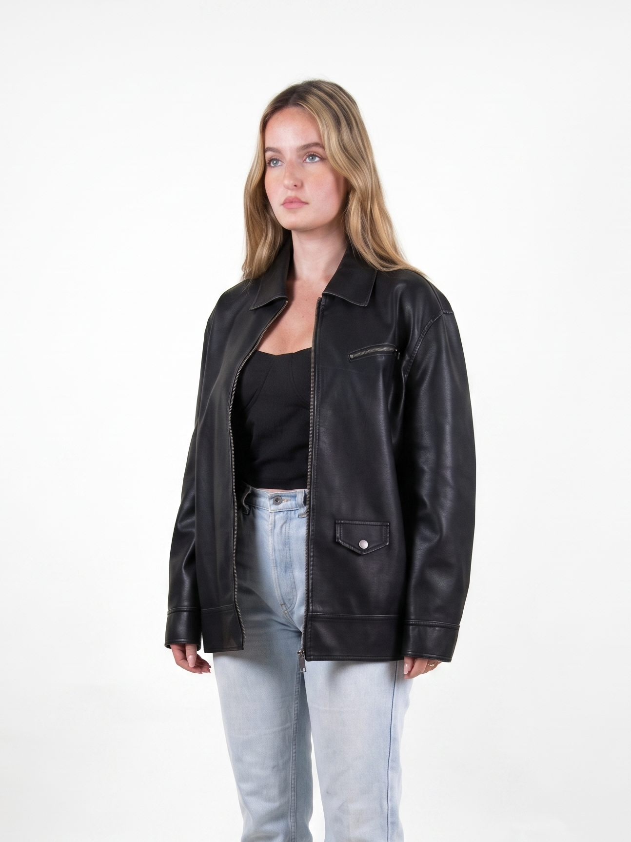 VINTAGE FAUX LEATHER JACKET