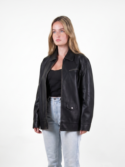 VINTAGE FAUX LEATHER JACKET