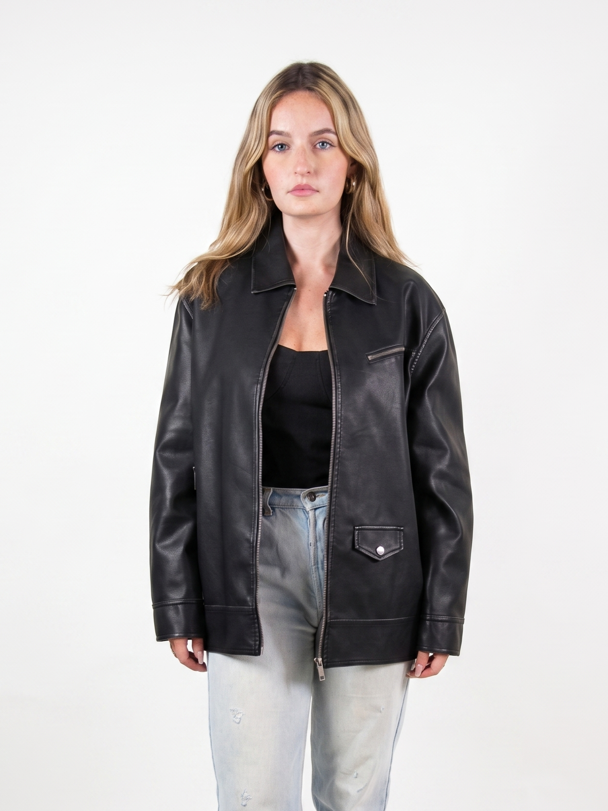 VINTAGE FAUX LEATHER JACKET