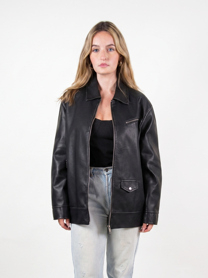 VINTAGE FAUX LEATHER JACKET